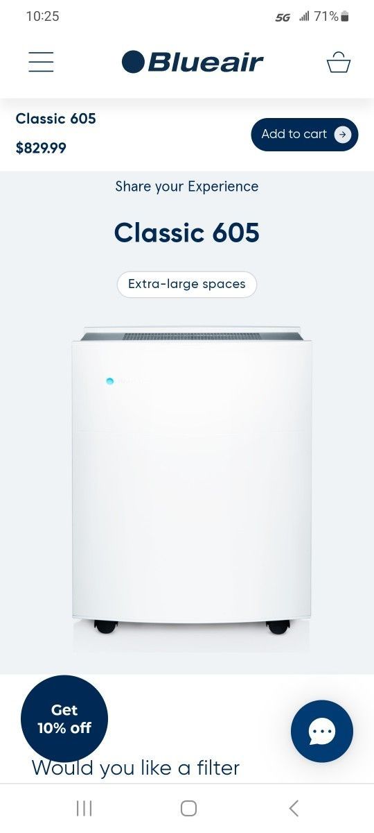 BlueAir Classic 605 NEW in box