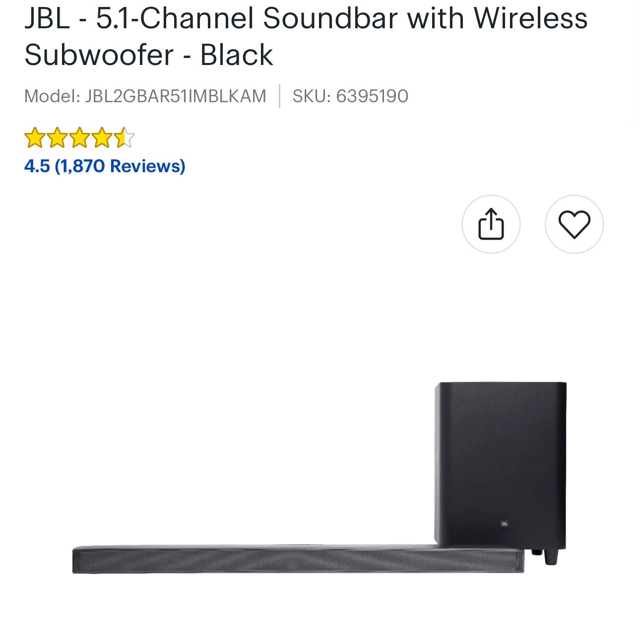 JBL 5.1 Soundbar 