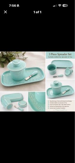 3-Piece Ceramic Spreader Set with Tray