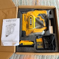 New 2in1 Cordless Brad Nailer Stapler