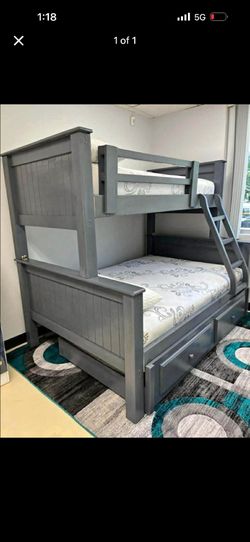 Bunk beds full - twin  Solid Wood made in 🇺🇸 Mattress Included