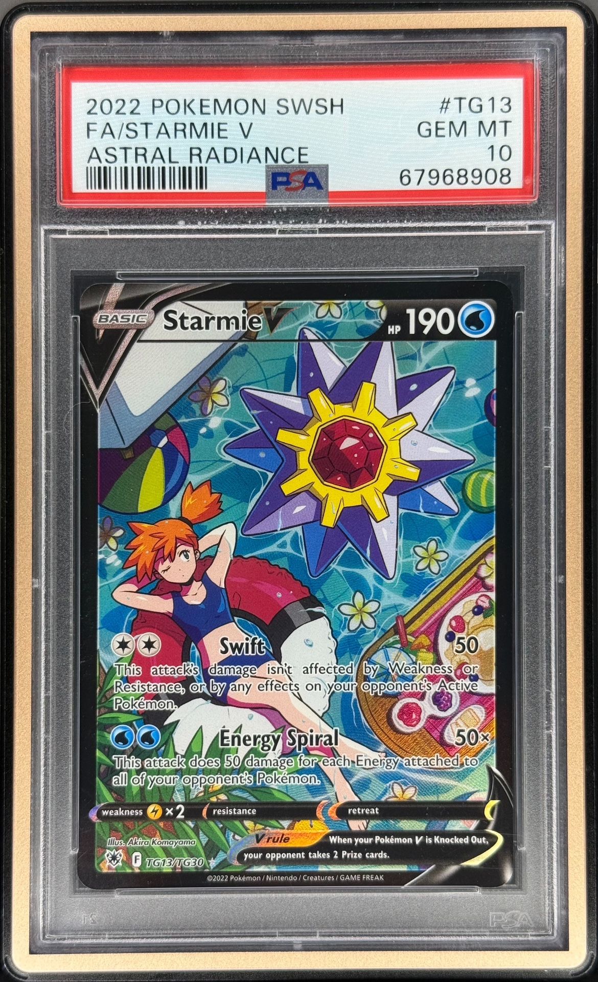2022 PSA 10 Pokemon Sword And Shield Starmie As trial Radiance
