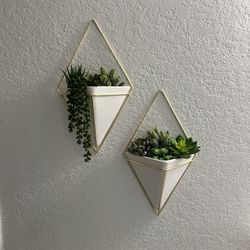 Wall Sconces With Fake Plants 