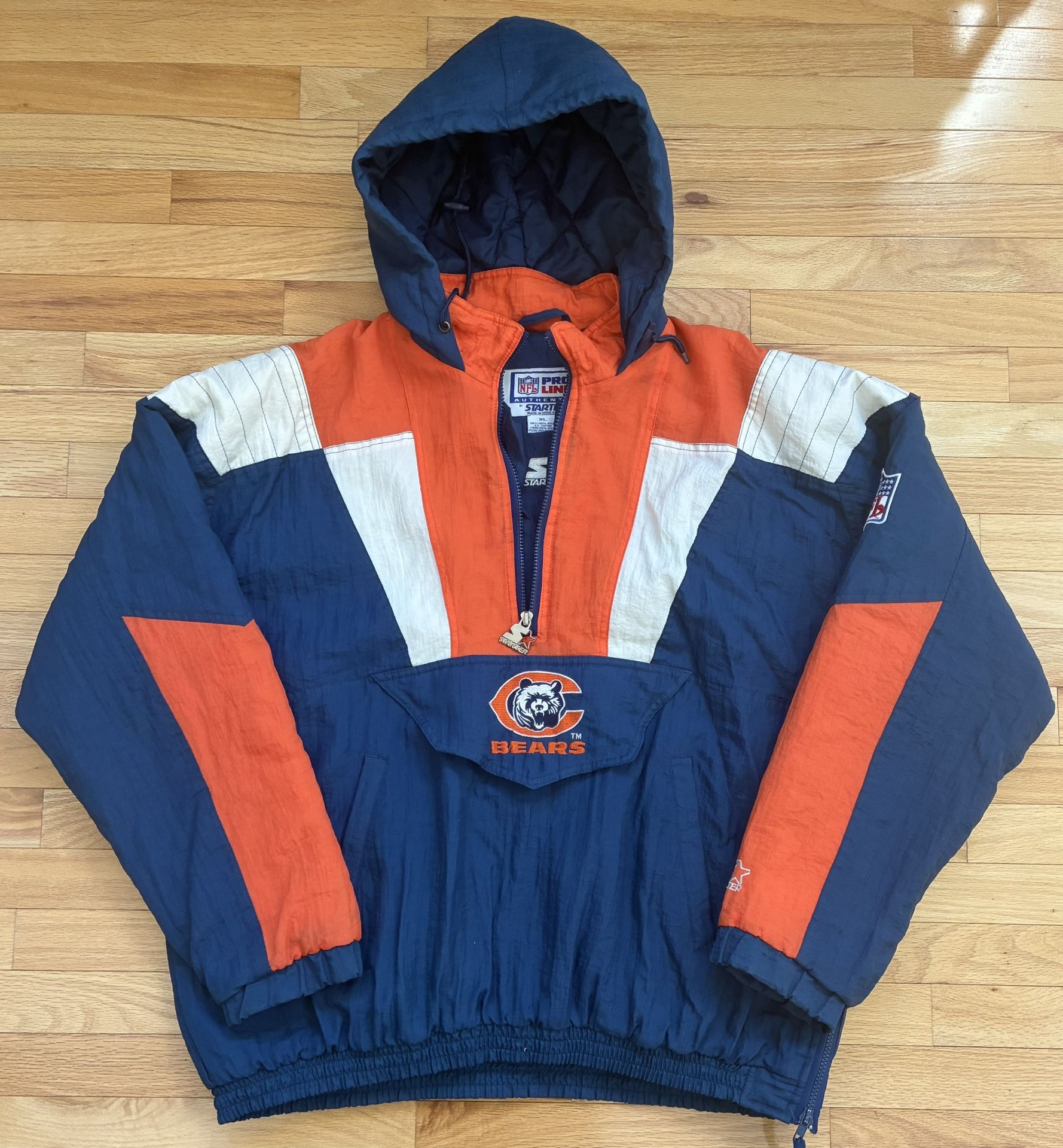 Vintage Chicago Bears Starter Pullover Jacket Coat Men’s Size XL
