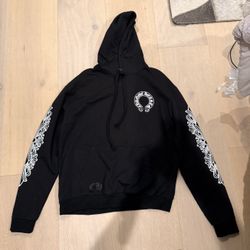 Chrome Hearts Hoodie – Black w/ White Print (Unisex)