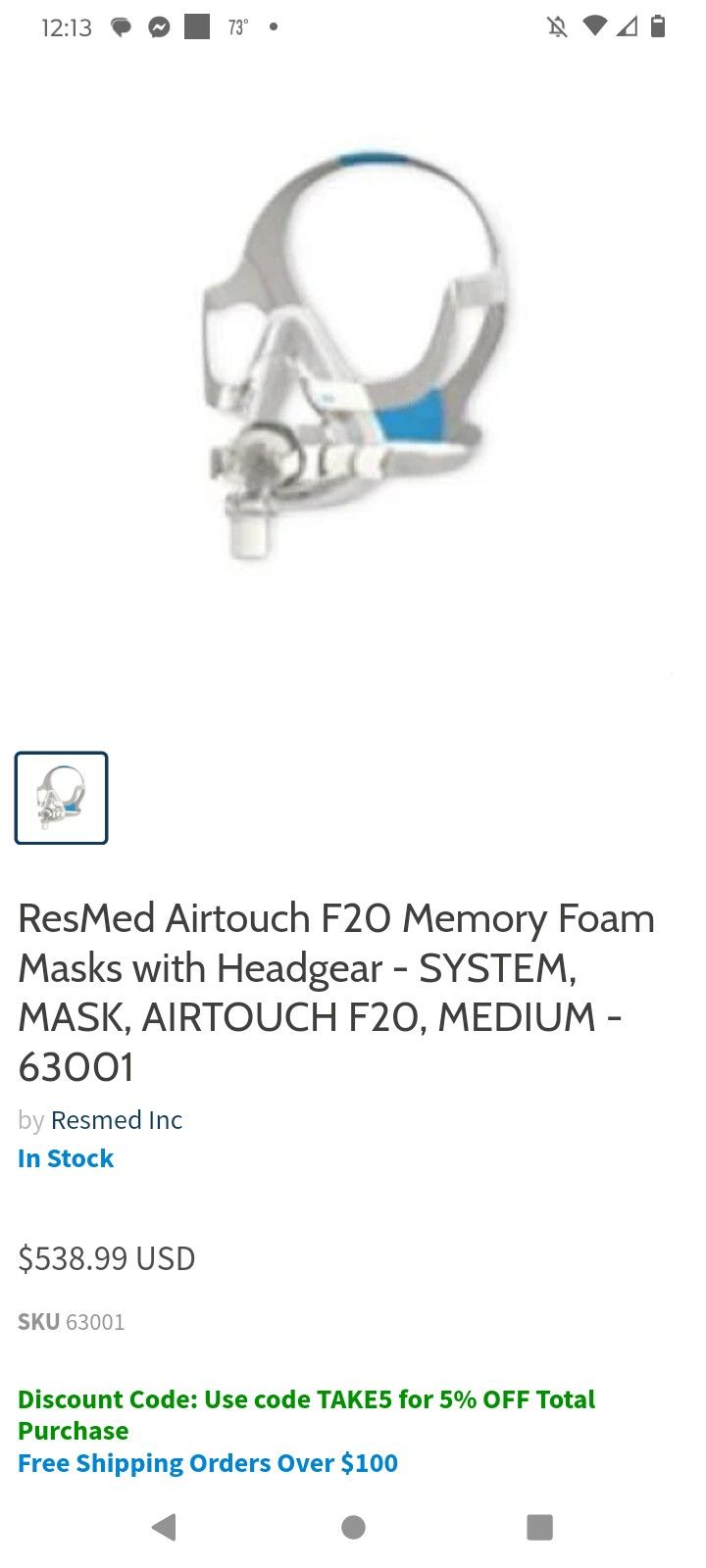 Airfit F20 Med Sys Ask