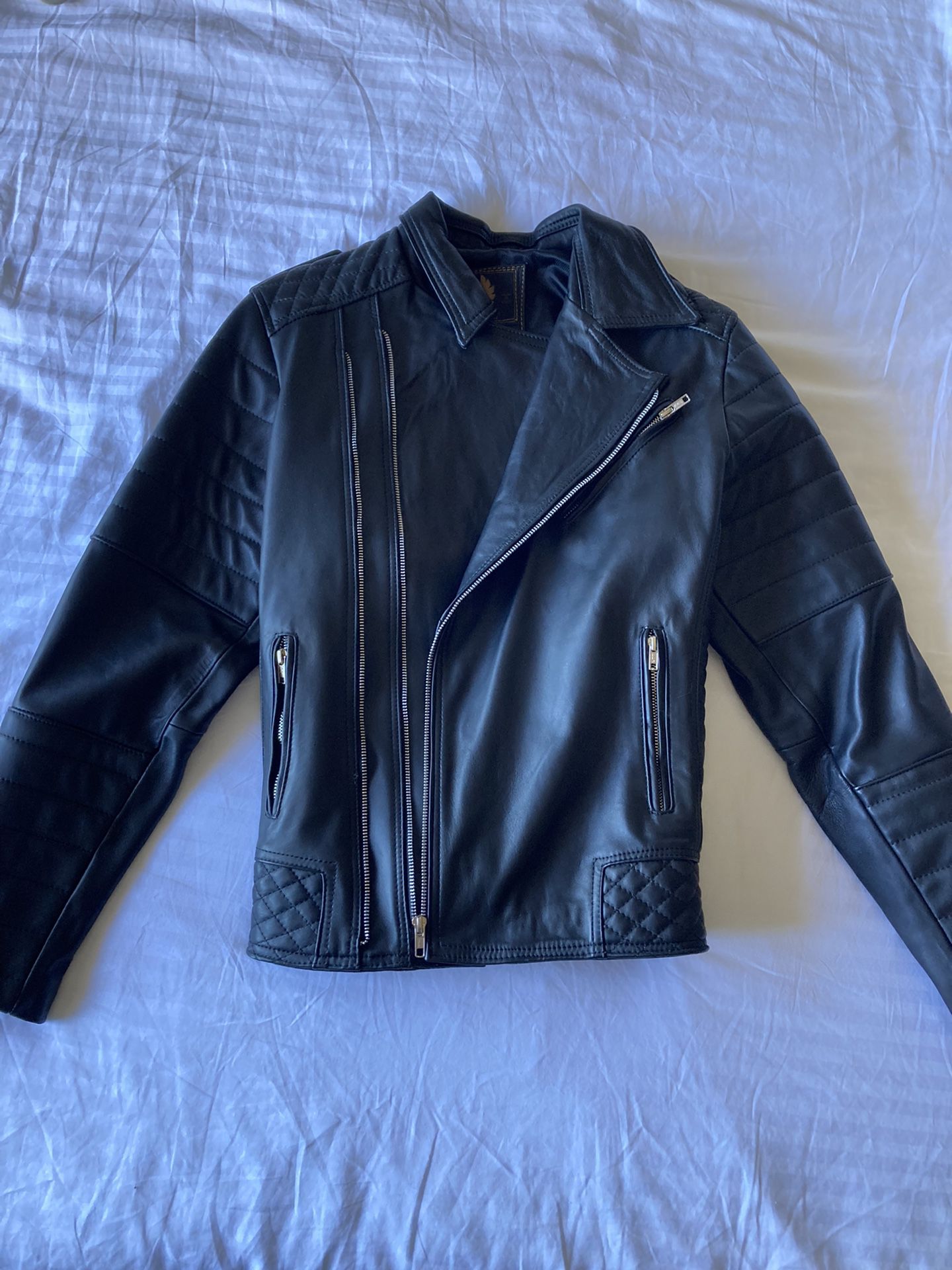 black leather jacket men 100% Leather
