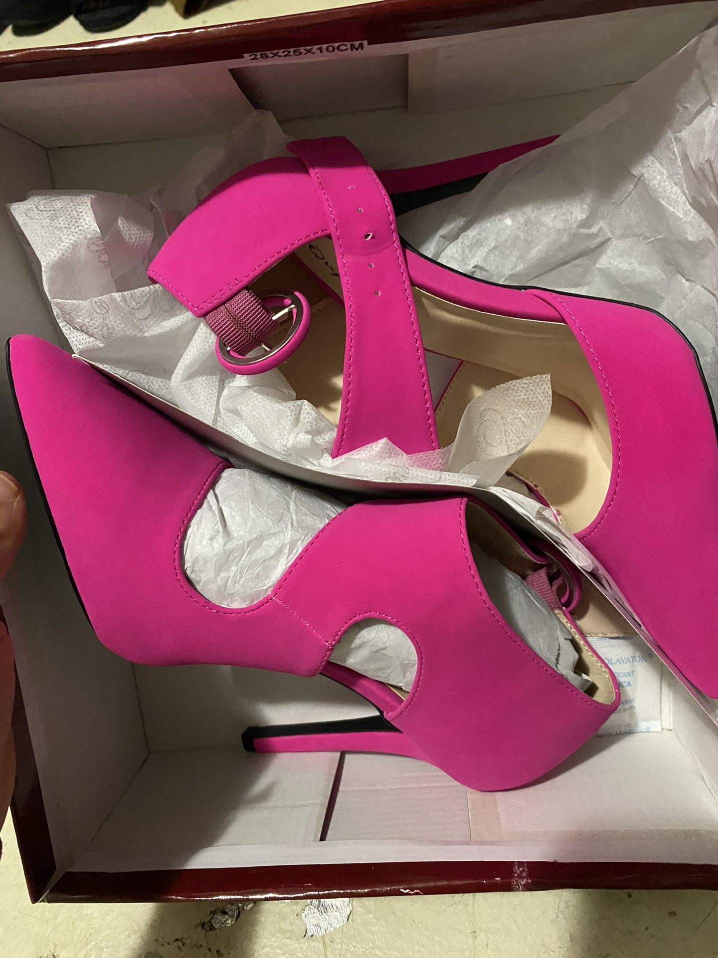 Pink And Black Heels