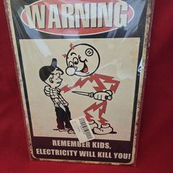 12" By 8" Vintage Metel Tin Sign 