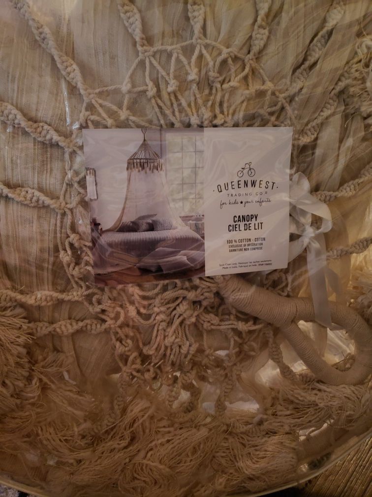Queen West Trading Co. Bed Canopy - Creme Color