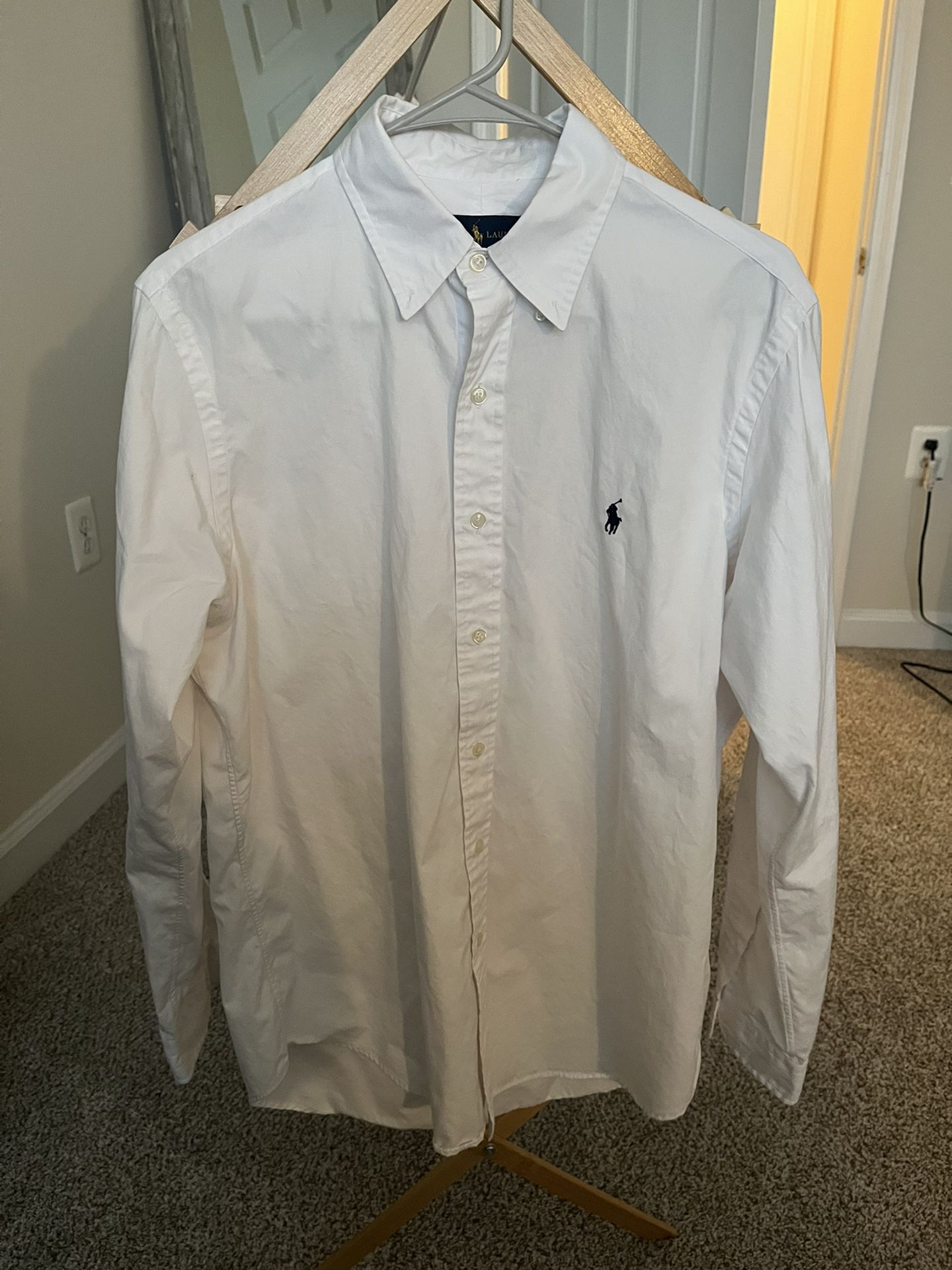Mens Ralph Lauren White Dress Shirt