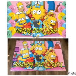 The Simpsons birthday backdrop