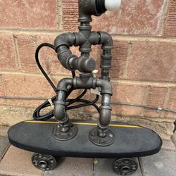 Industrial Pipe Robot skateboard Lamp 