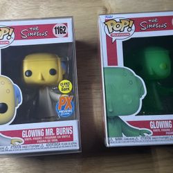 Funko Pop! The Simpsons Glowing Mr. Burns (#1162) – PX Previews Exclusive – Glow & Chase Set