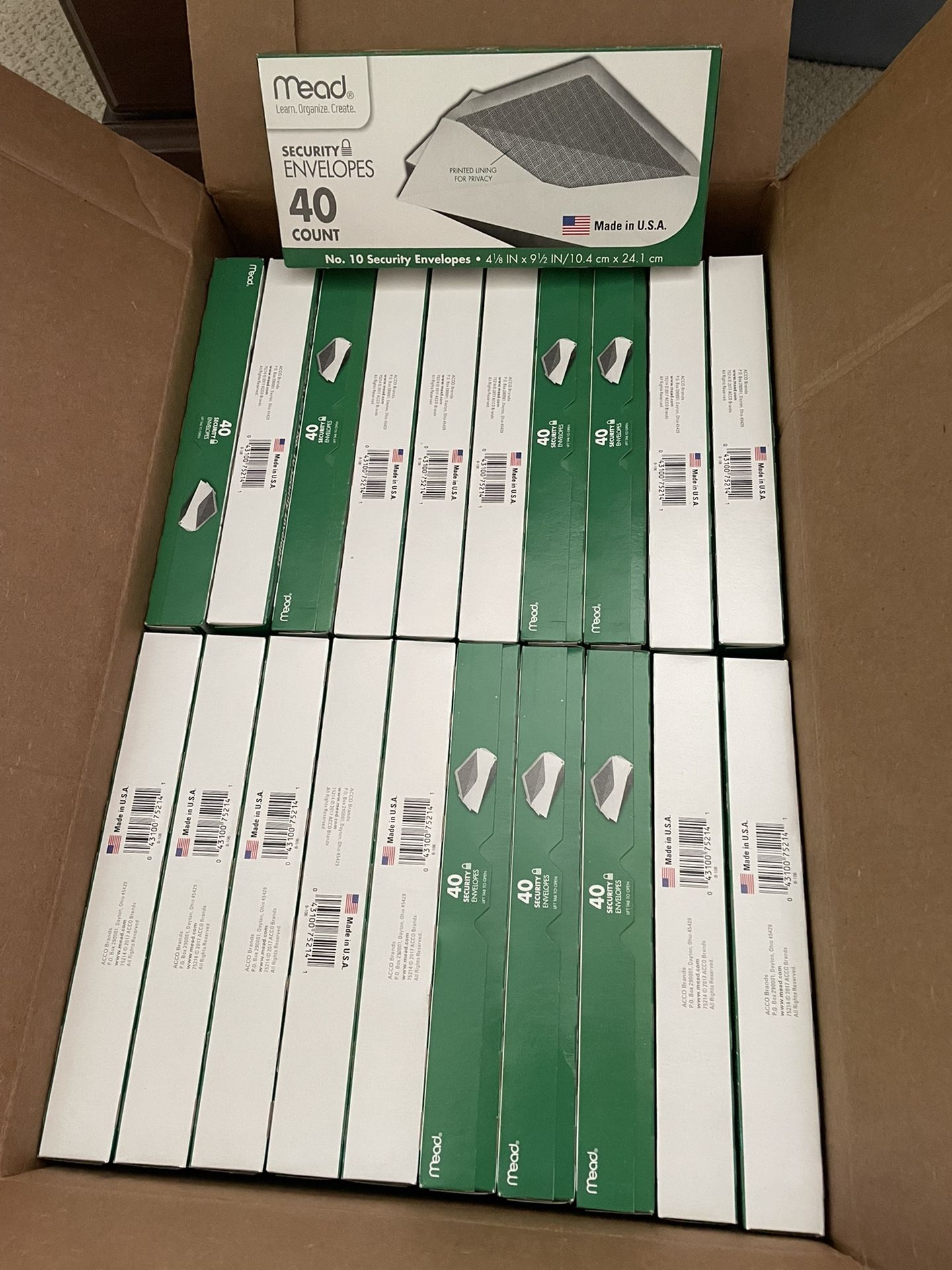 20 Boxes Of #10 Business Envelopes-$60