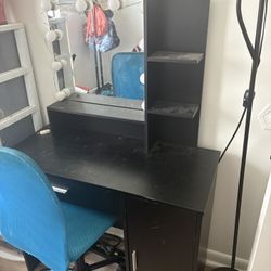 Vanity With Chair & Storage 