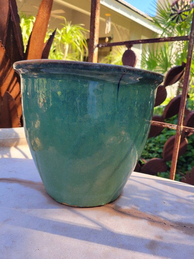 Glazed Flower Pot