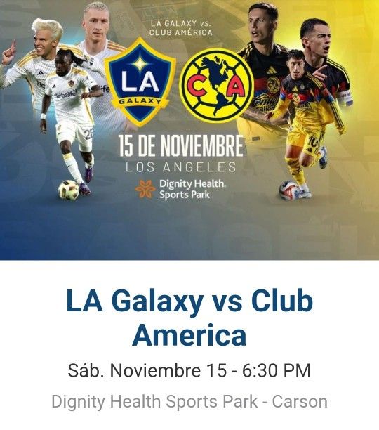América Vs Galaxy El Sábado 15 De Noviembre