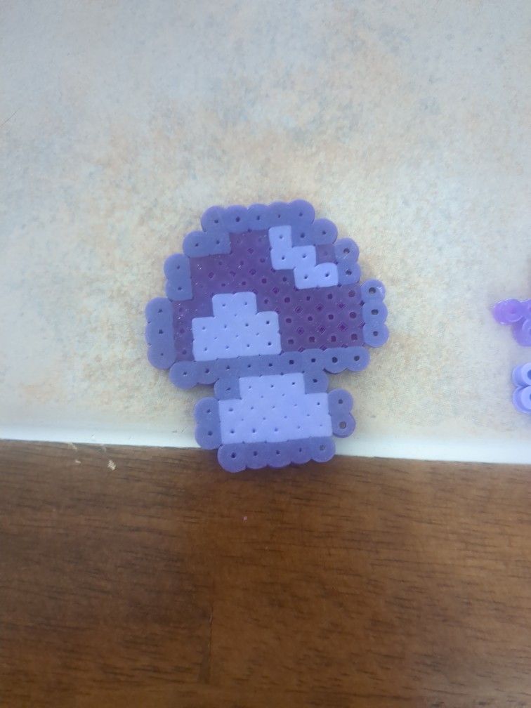 Purple Mushroom Perler