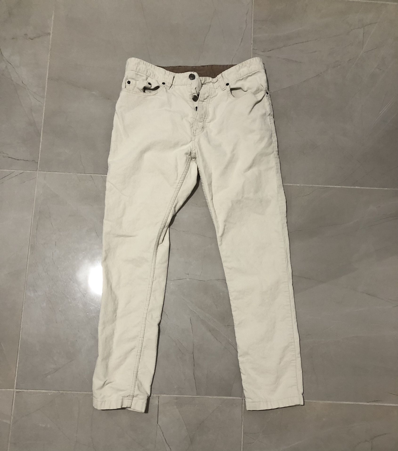H&M Off White Corduroy Pants
