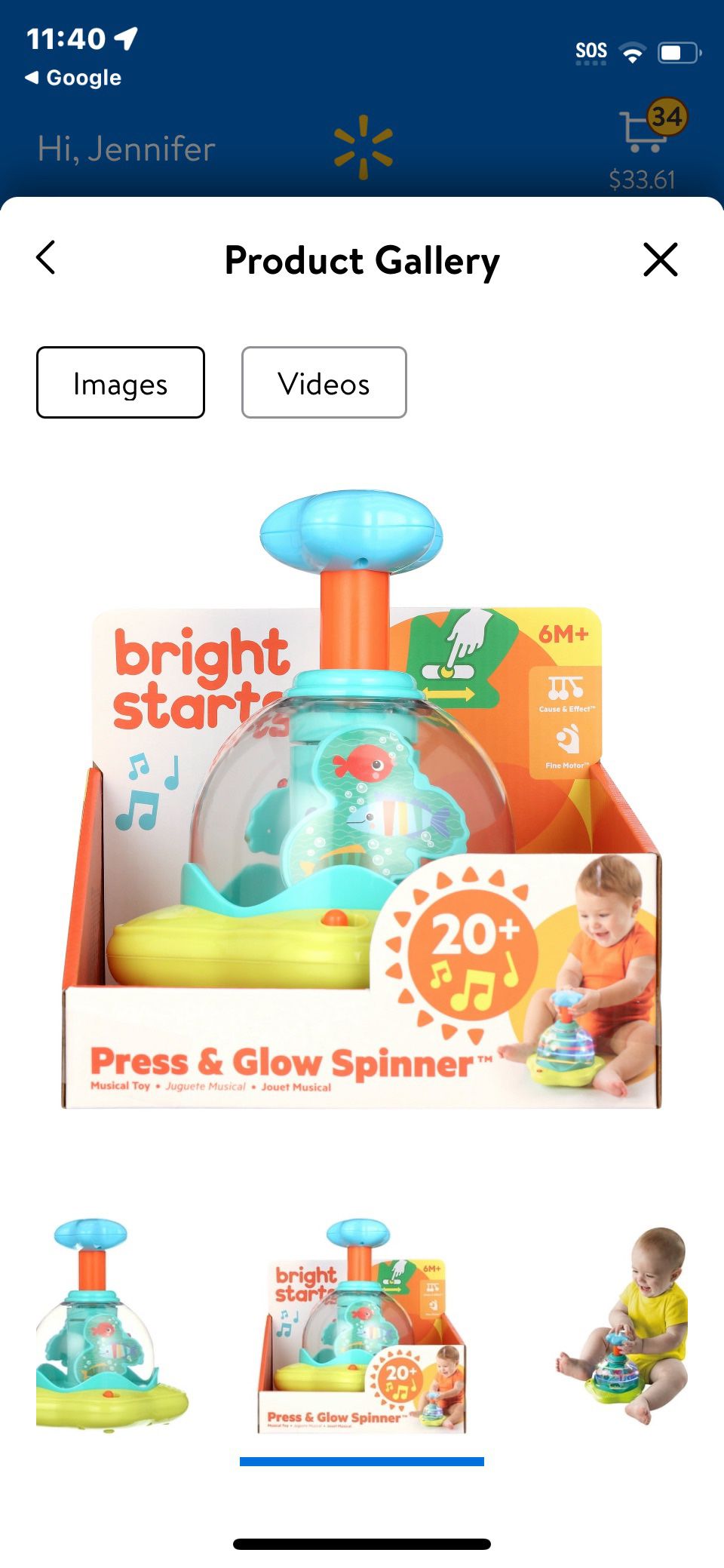 Press And Glow Spinner