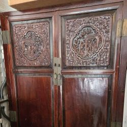 Antique CHINESE Cabinet 69.5x45x23 
