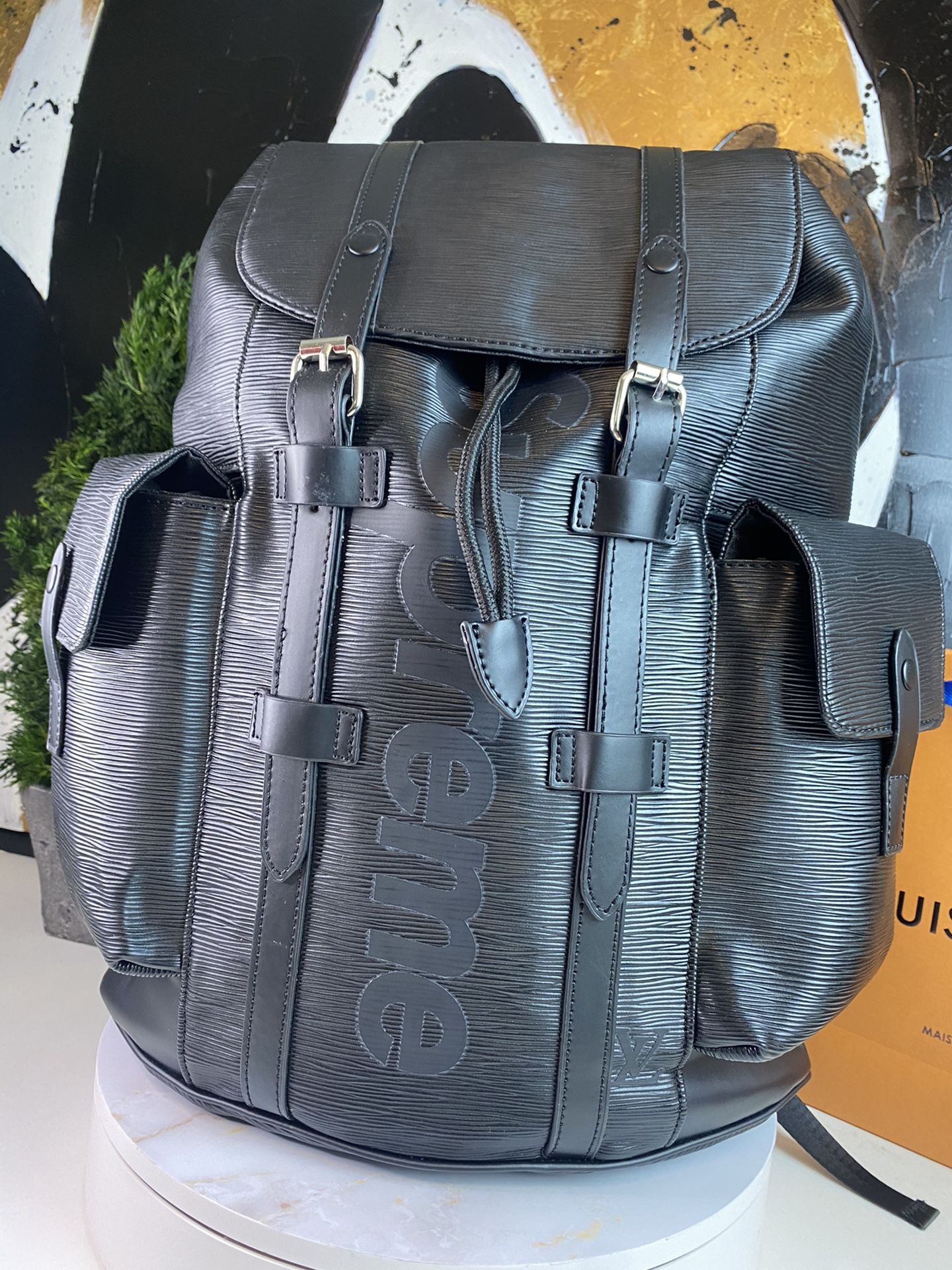 L.V x Supreme Backpack In Black