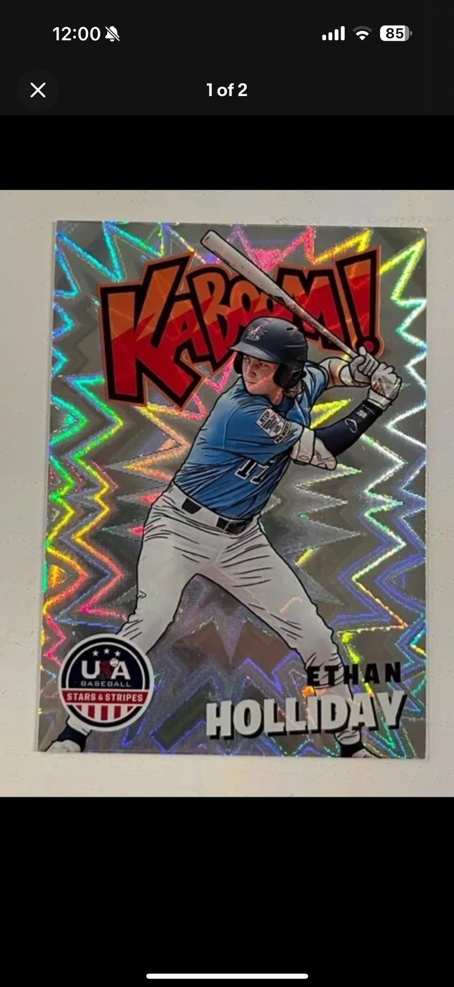 2024 Panini USA Stars & Stripes Ethan Holliday KABOOM Rare