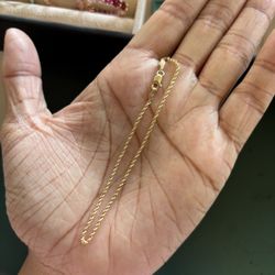 10kt 2mm diamond cut bracelet 7 inches real gold need gone 