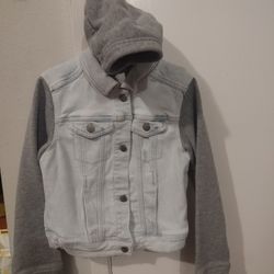 Girl Hooded Jean Jacket 