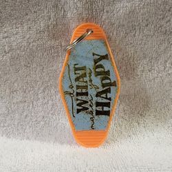 Do What Makes You Happy Vintage Motel Style Key Chain 