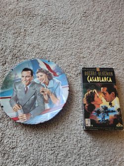 Casablanca plate and VHS