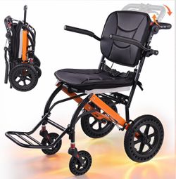 Folding Lightweight Travel Wheelchair