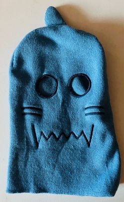 Blue Monster Face Knit Ski Mask Balaclava