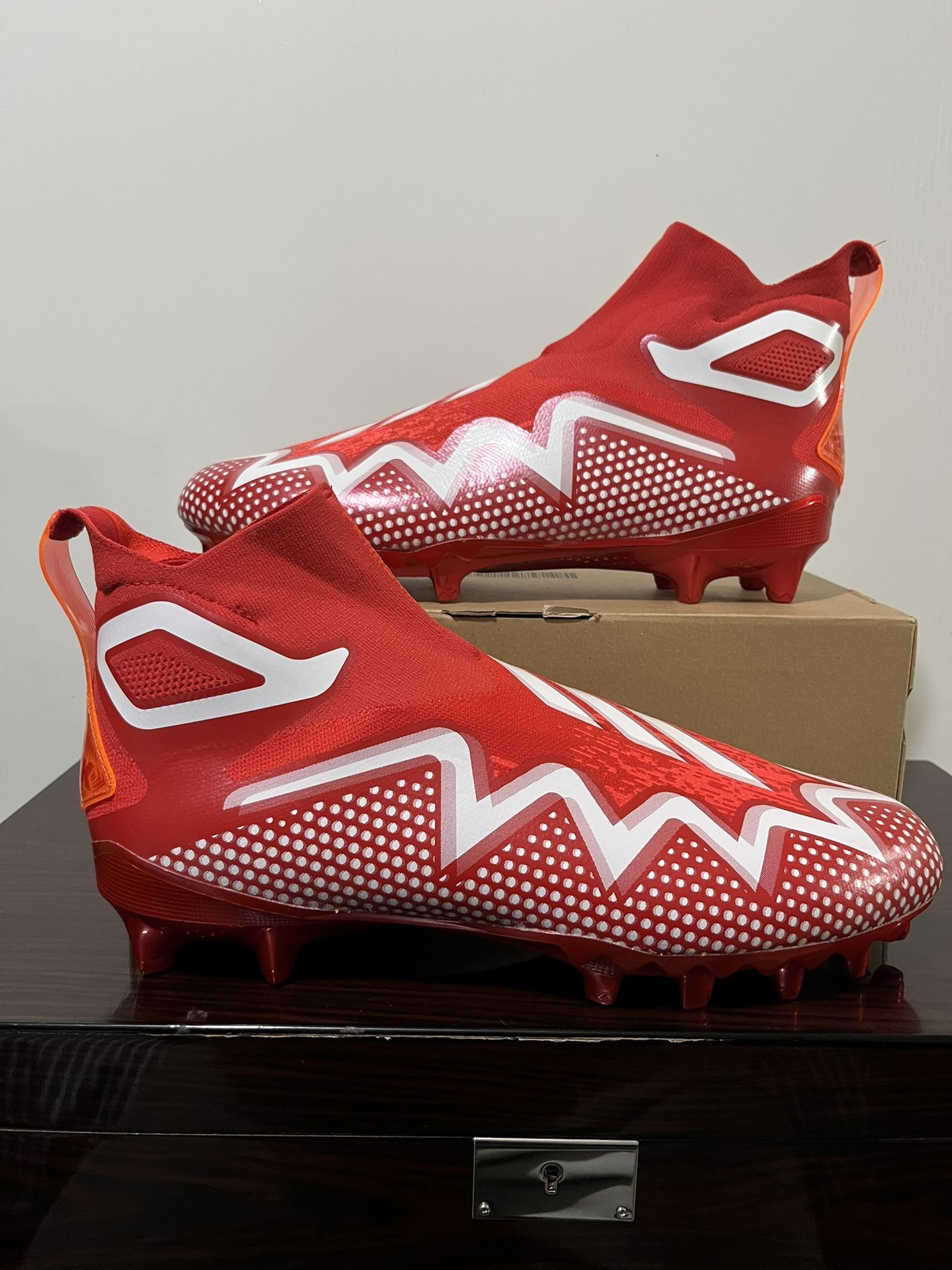 Adidas Freak Ultra 22 Primeknit Red White Football Cleats Men Size 14 GZ0467 NEW Adidas Freak Ultra 22 Primeknit Red White Football Cleats  main image 2