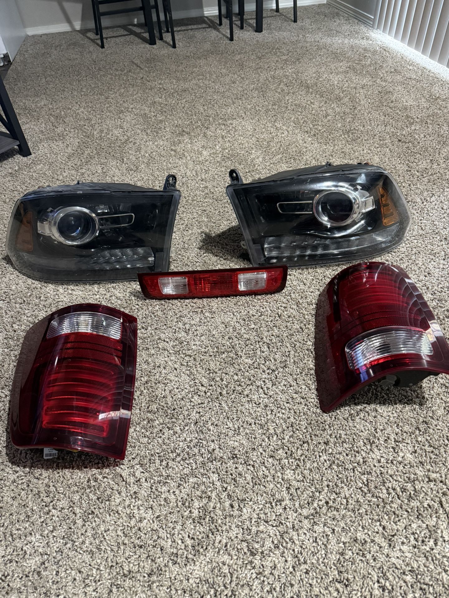 OEM Projector Headlights, tail lights and third break light for Ram 1500