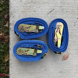 Three 20 foot ratchet straps