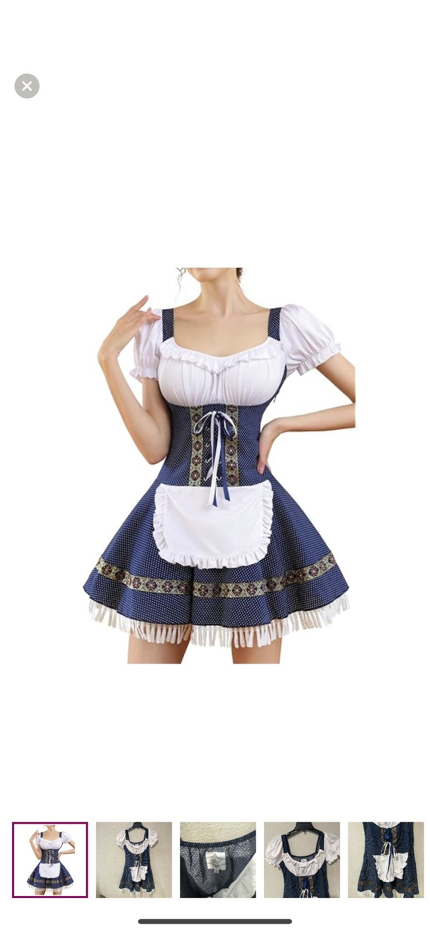 HIZITI Women's Flirty Lederhosen Beer girl Costume size large