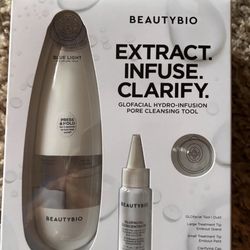 BEAUTYBIO EXTRACT. INFUSE. CLARIFY. GLOFACIAL HYDRO-INFUSION PORE CLEANSING TOOL