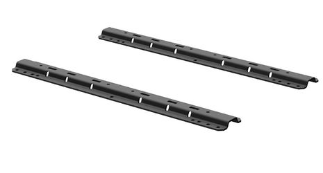 CURT 16204 Industry-Standard 5th Wheel Hitch Rails, Carbide Black, 25,000 Pounds