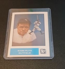 Babe Ruth card from 1985 in a hard protective case.  $10