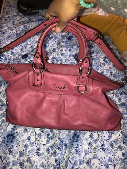 Pink coach purse forearm or long strap( open to trade )