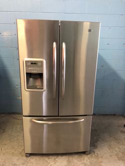 Stainless Steel Maytag French Door Refrigerator Perfect Condition