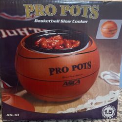 ProPots Basketball Shaped Crock Pot Slow Cooker 1.5 Qt - Party | Events | Gift 