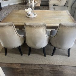 3 World Market Wingback Dining Chairs 