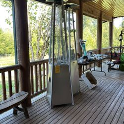 2 Outdoor “Dancing Lights” Propane Heaters