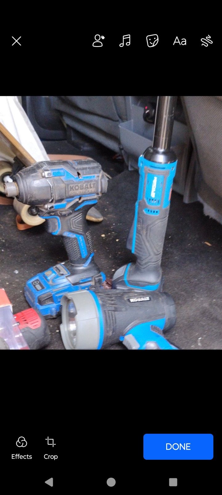 Hercules 3/8 Extended Reach Ratchet & Kobalt Light & Kobalt 24 V Impact With Battery! $75