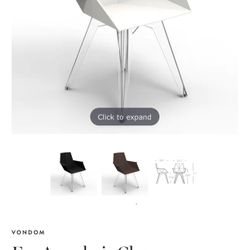 New - FAZ DINING CHAIR WITH CLEAR LEGS -side Guest Lobby Office Chair 