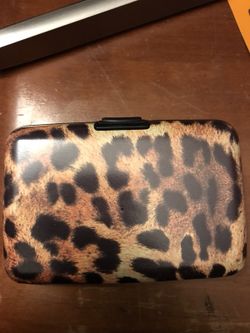 Leopard card holder wallet