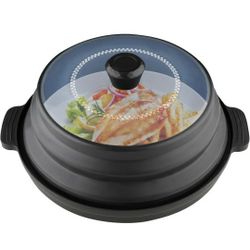 Microwave Cover for Food Splatter, Collapsible Silicone Microwave Plate Cover Lid with Tray Easy Grip Handle Keep Microwave Oven Clean Black ( Include